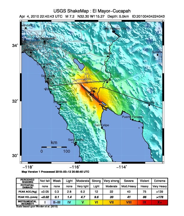ShakeMap Intensity Thumbnail